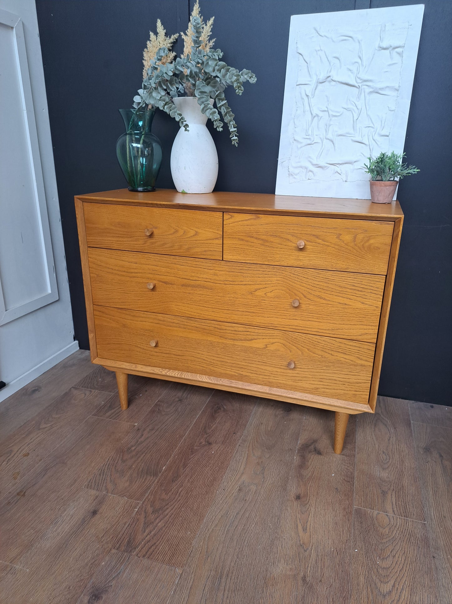 Oak Chest of 4 Drawers | La Redoute Quilda