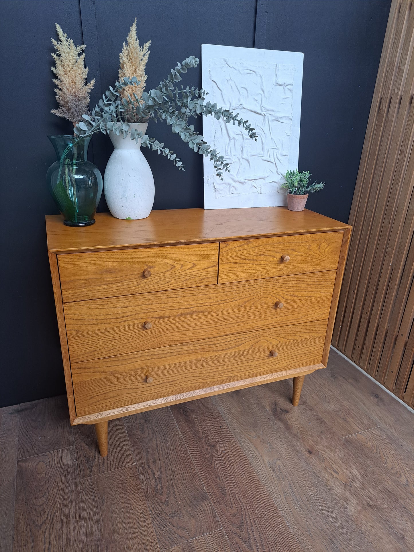 Oak Chest of 4 Drawers | La Redoute Quilda