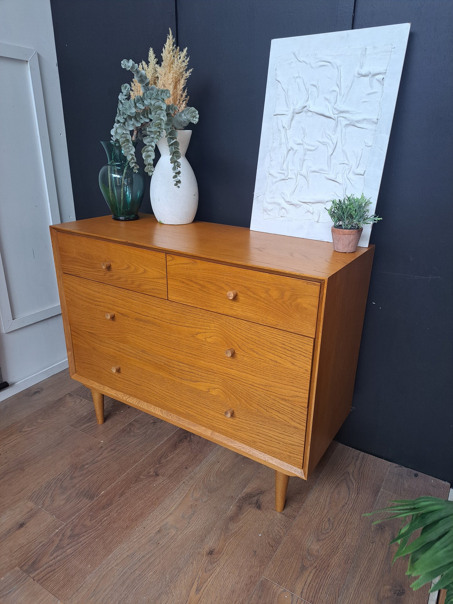 Oak Chest of 4 Drawers | La Redoute Quilda