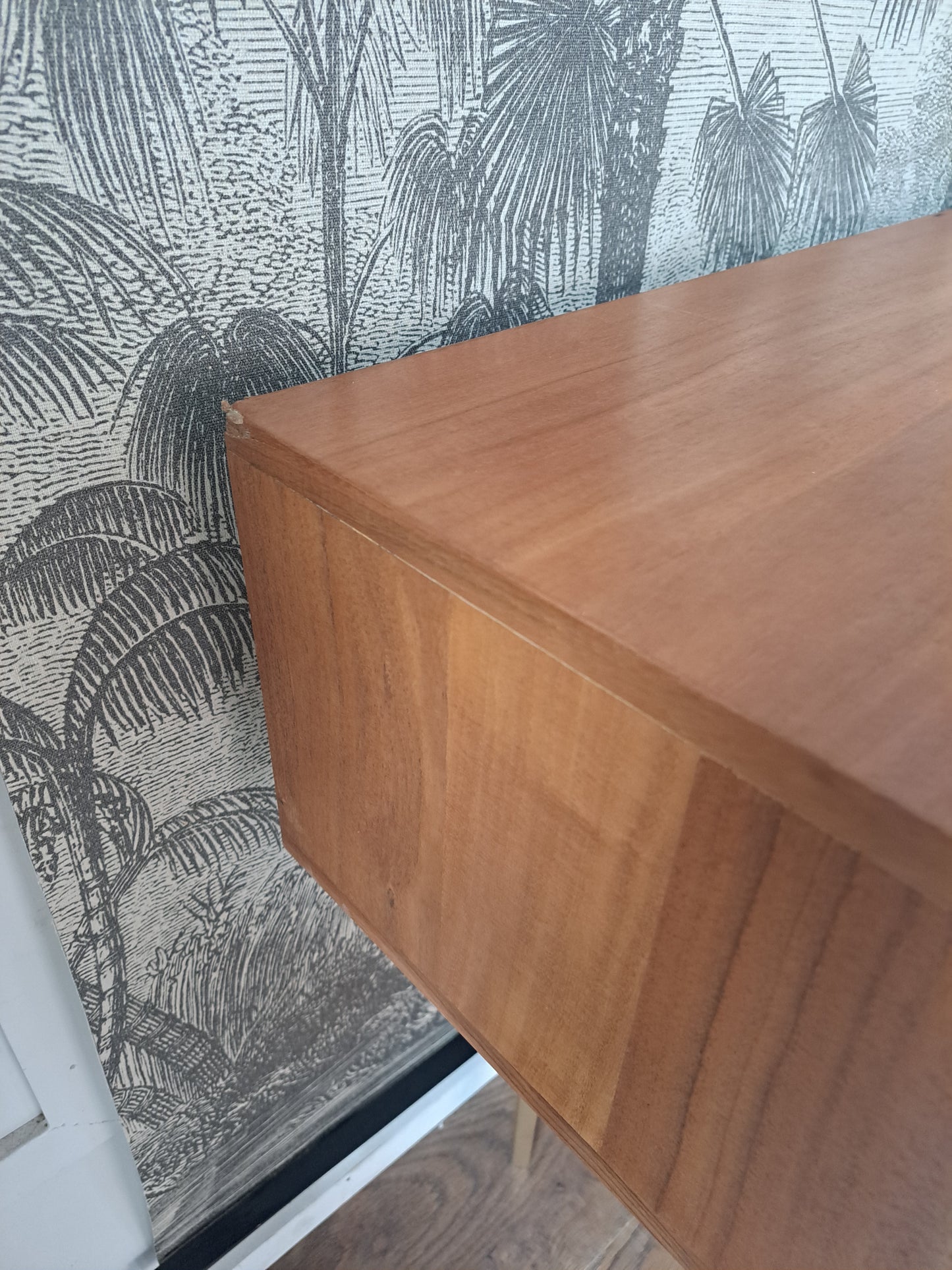 Acacia Wood and Gold Desk  |  Swoon Mendel