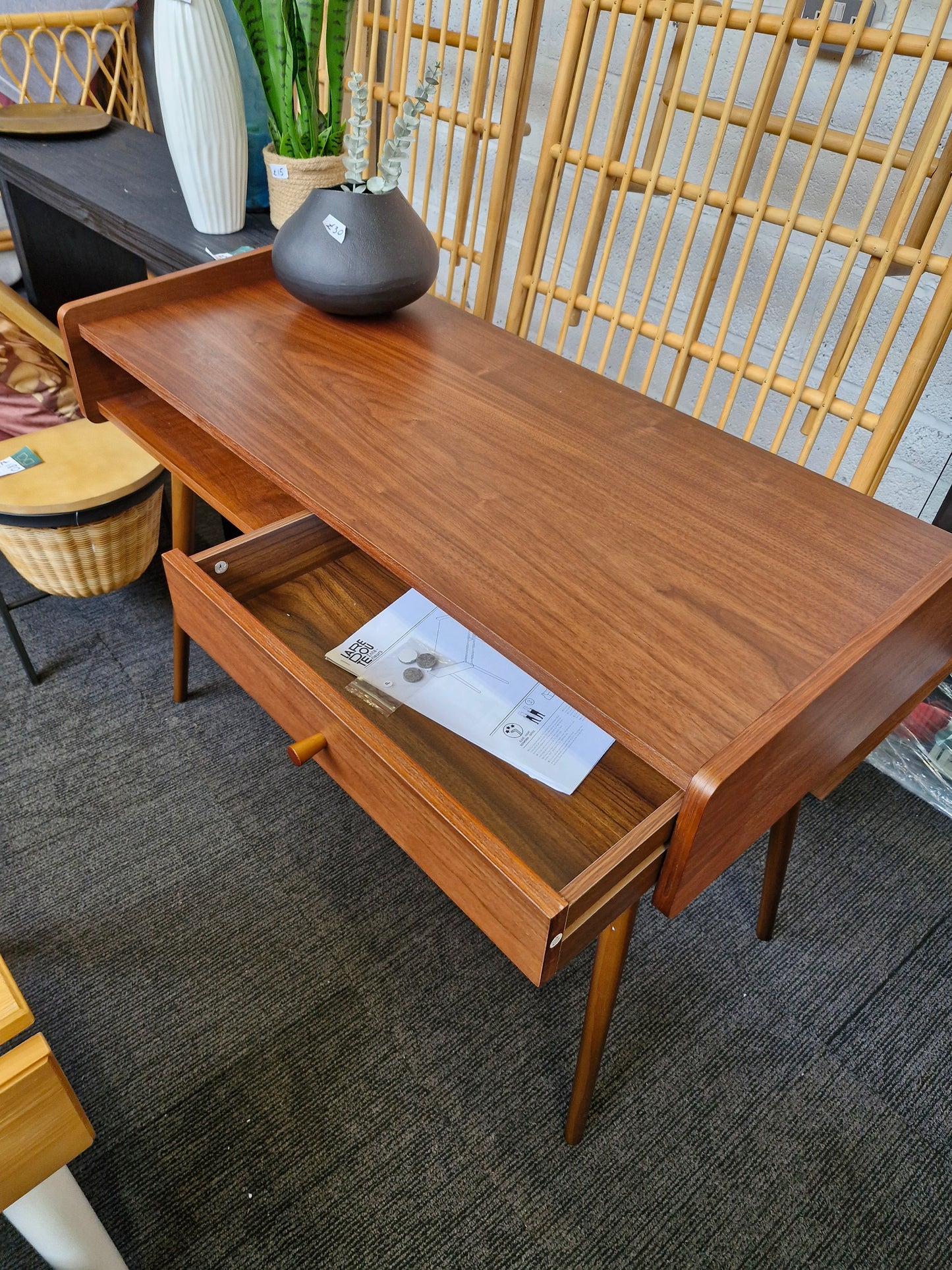 Vintage style walnut desk / La Redoute Ronda