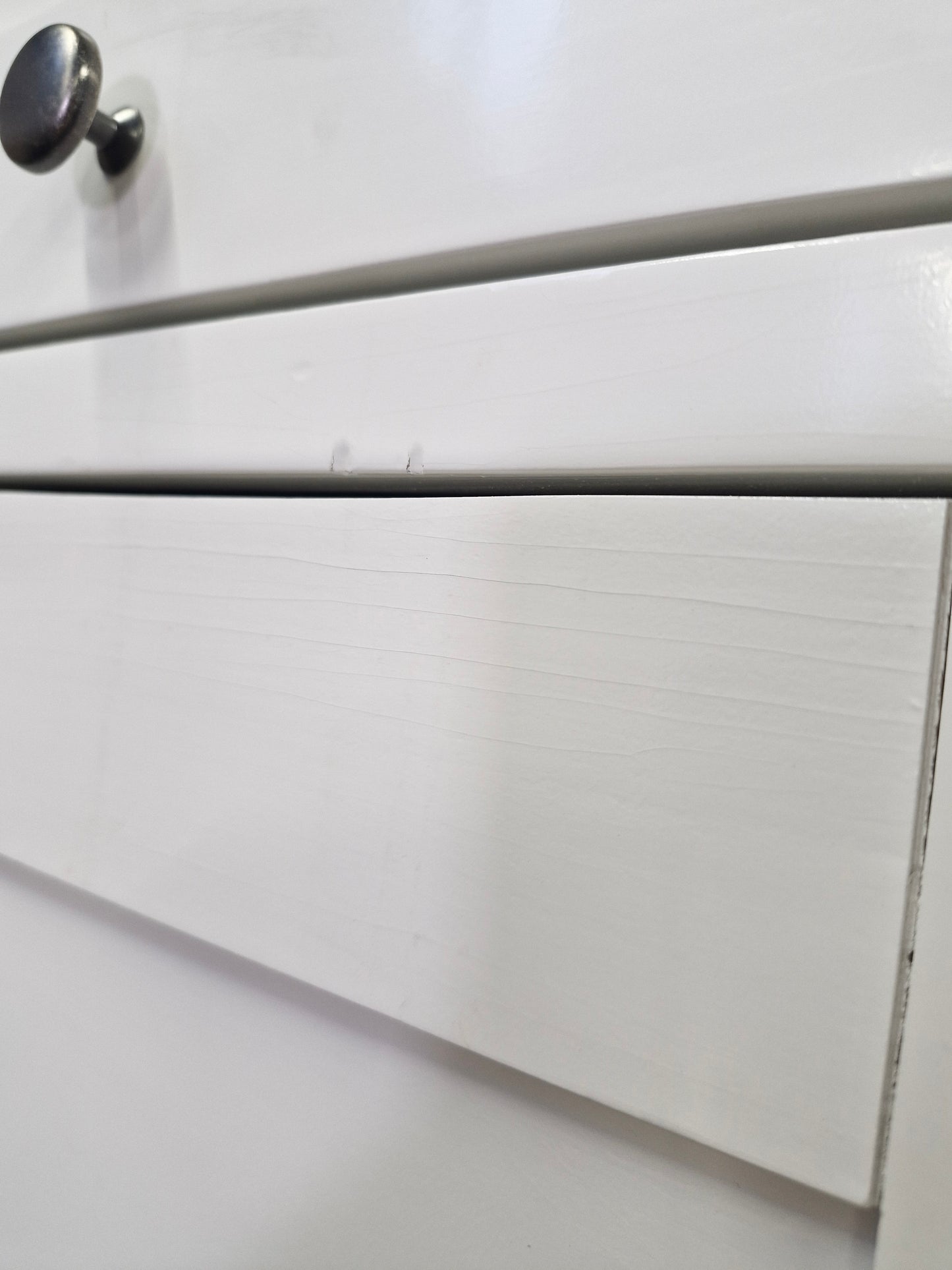Off-white and Oak Slim Single Kitchen Larder