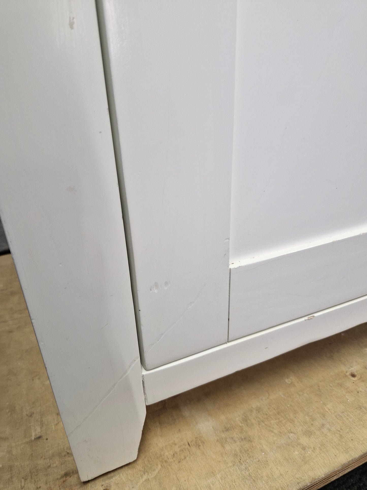 Off-white and Oak Slim Single Kitchen Larder