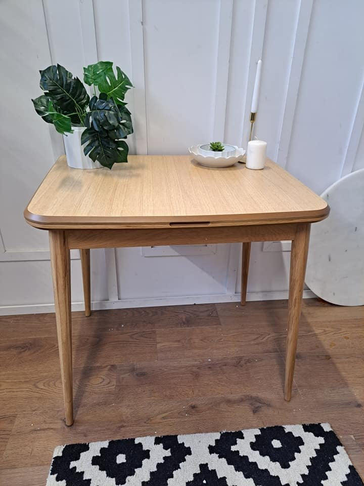 Dining Table Desk Folding Console Table Oak
