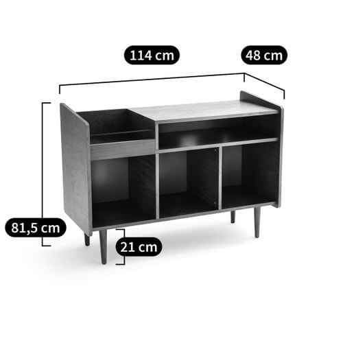 Vintage Style Vinyl Record Storage Cabinet ¦ Sideboard