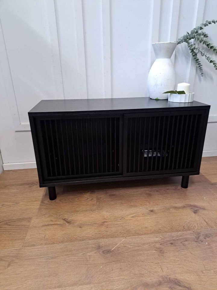 TV Stand / Media Unit Black Sliding Door