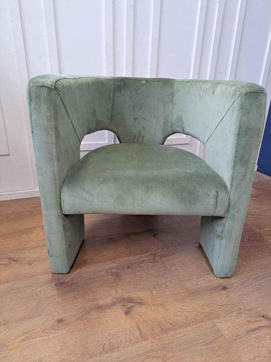 Armchair  /  Accent Chair Green Olive velvet  ¦  Sazy Zyla