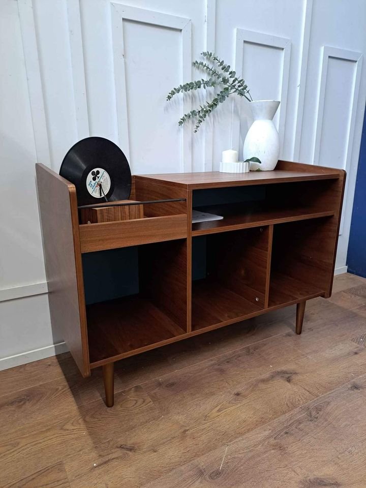 Vintage Style Vinyl Record Storage Cabinet ¦ Sideboard
