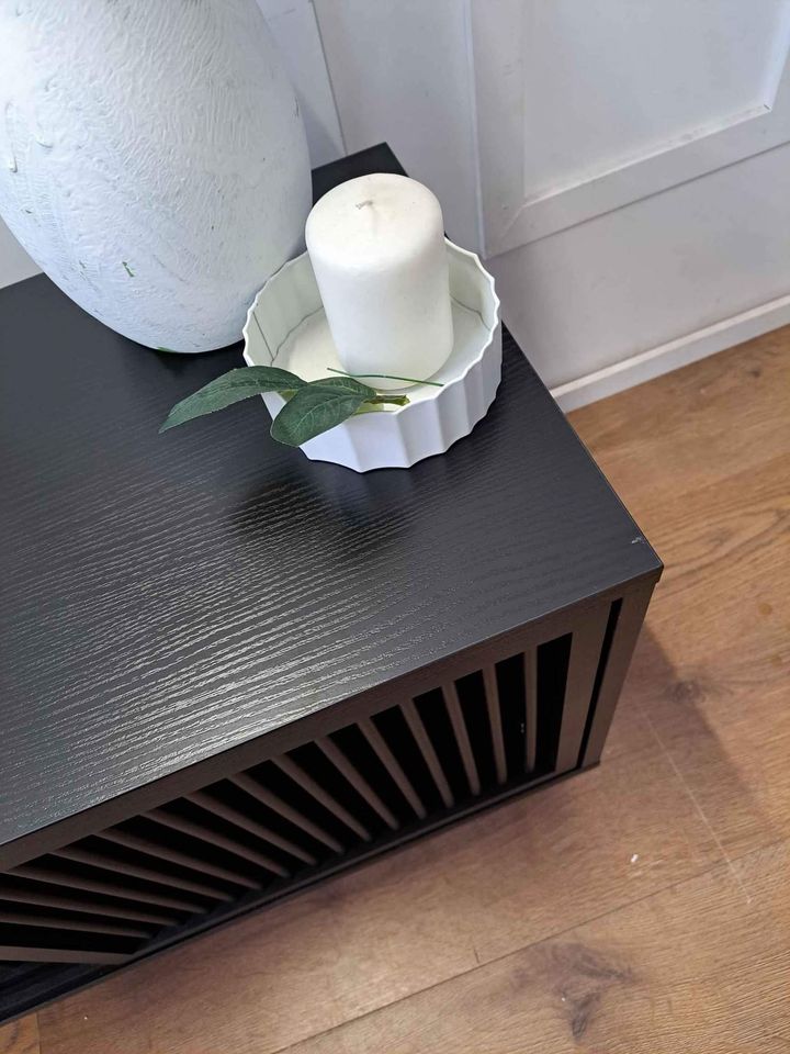 TV Stand / Media Unit Black Sliding Door