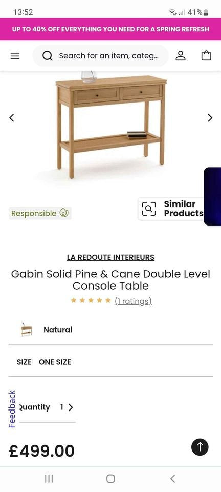 Wood and Rattan High Cabinet and Console Table
