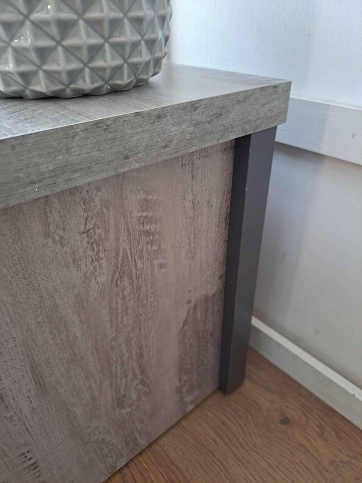 Grey Coffee Table with 2 Storage Drawers