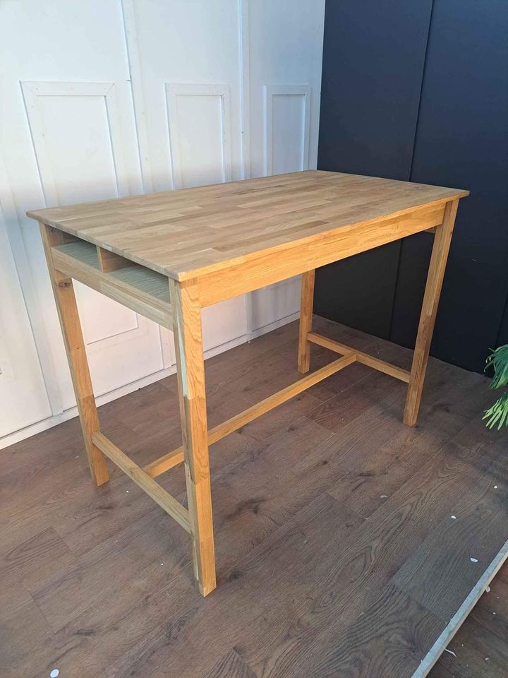 Oak High Bar Table ¦ Kitchen Breakfast Island