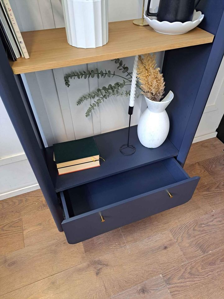 Bookcase Display Shelving Unit Ink Blue and Oak ¦ John Lewis Fern