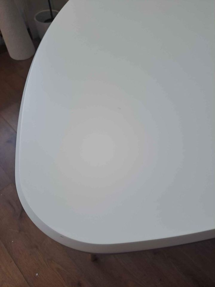 Small Dining Table ¦ White and Wood Triangle 3 seater La Redoute Jimmi