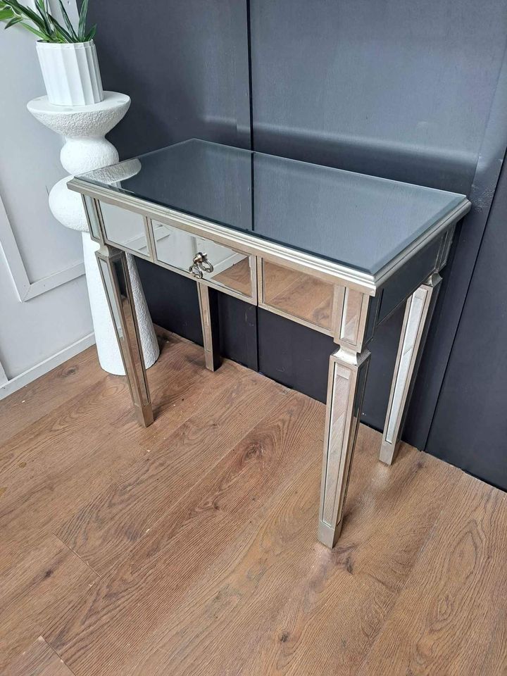 Silver Mirrored Console Table / Dressing Table