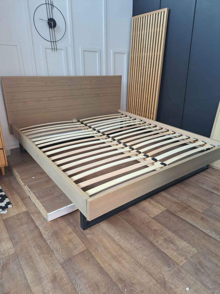 Oak Super King Bed ¦ Industrial Style John Lewis Swan