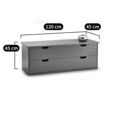 Low chest of drawers / Kids room toy storage bench
