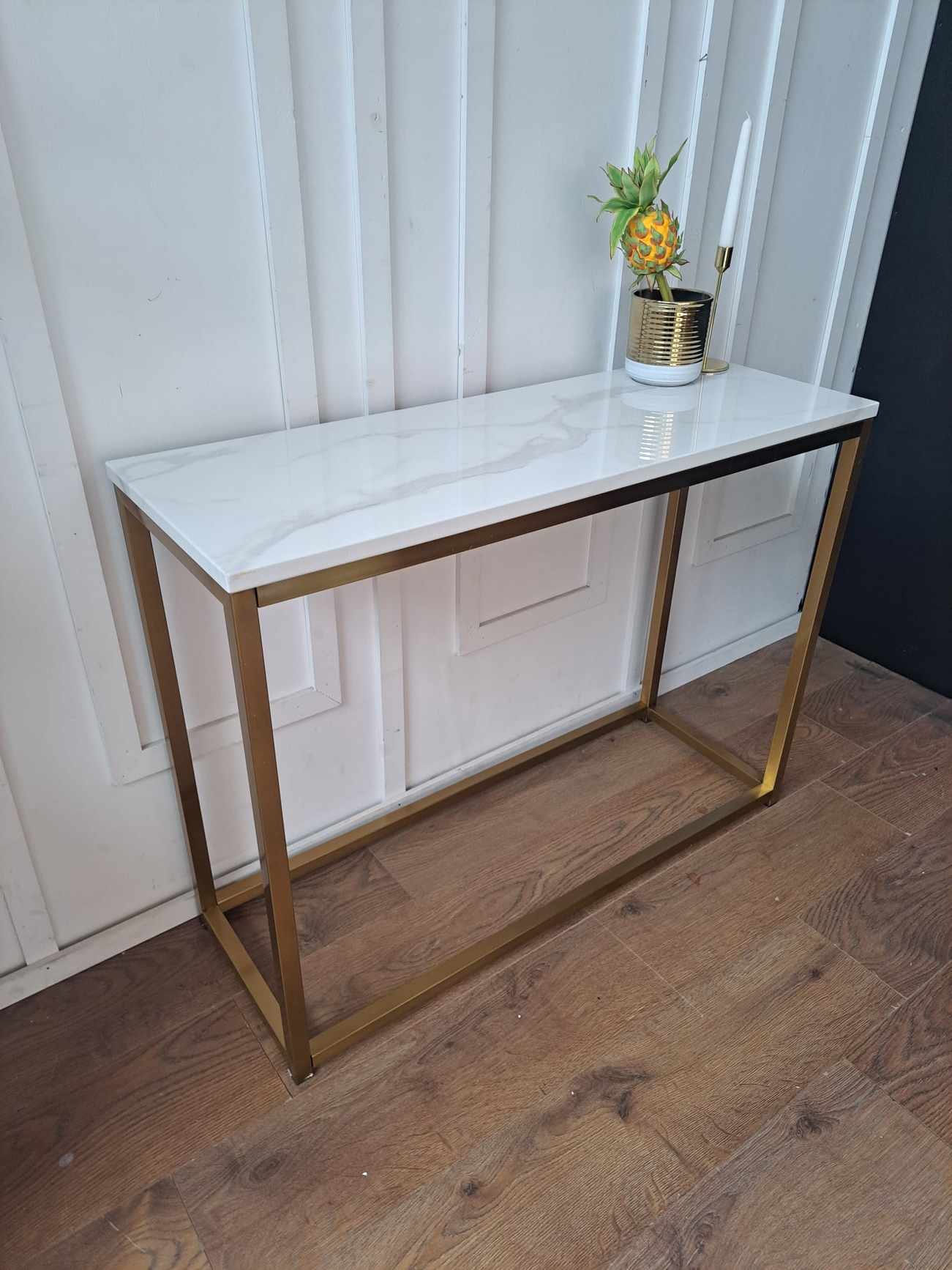 Console Table Marble effect and Gold