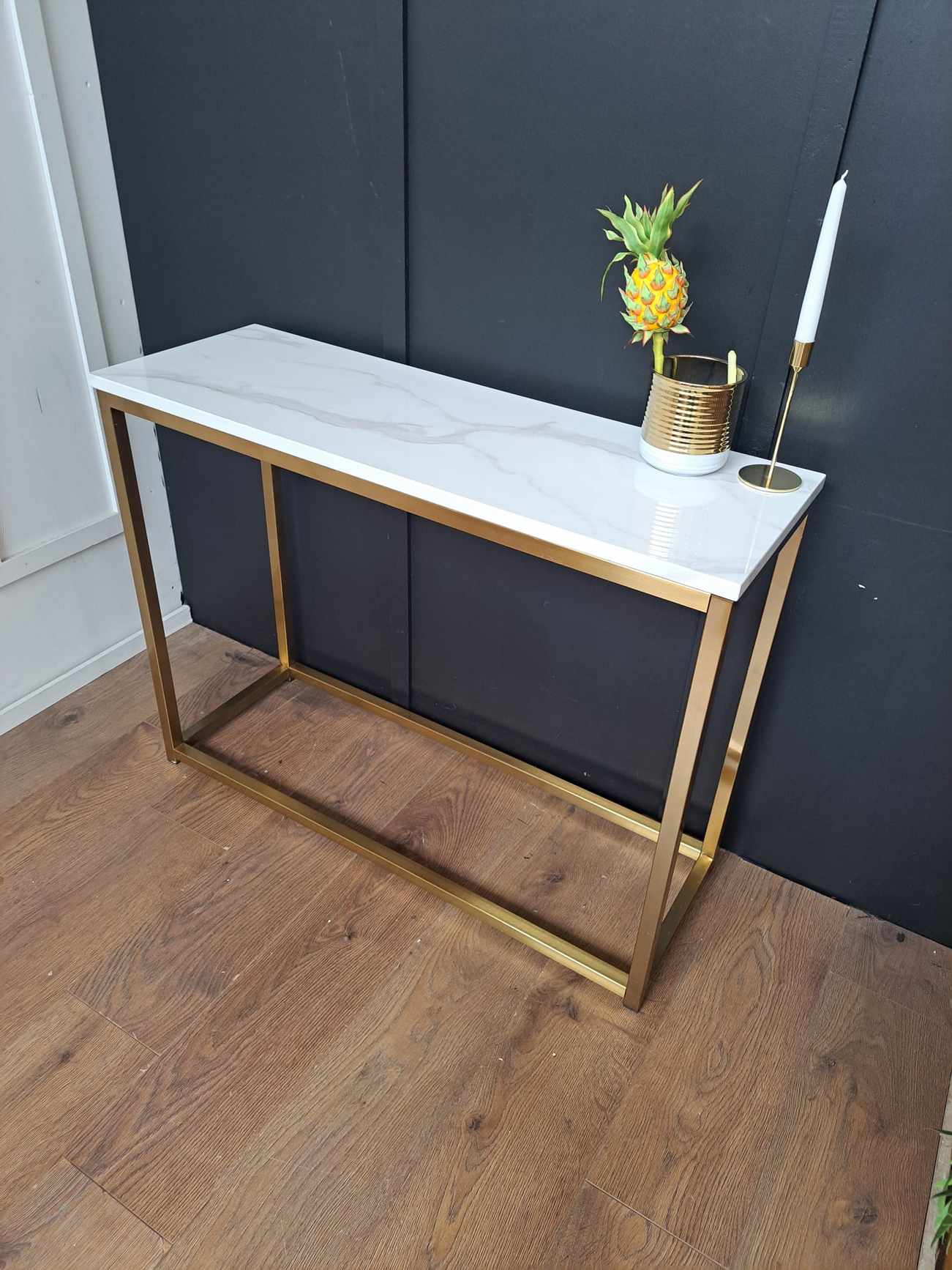 Console Table Marble effect and Gold
