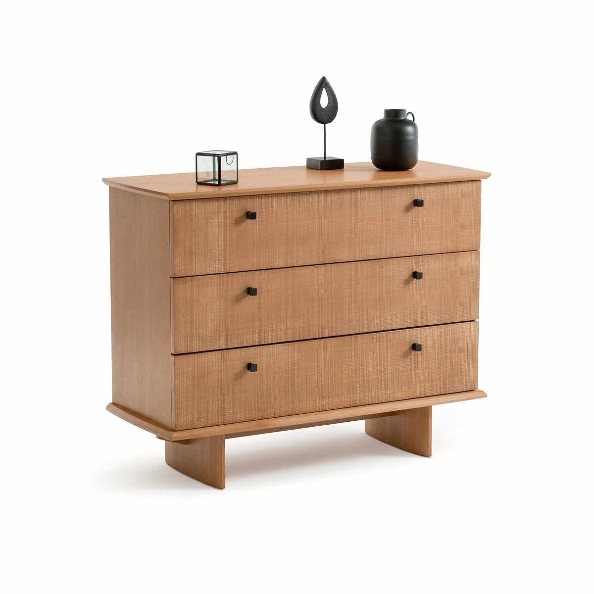 Wood Chest of Drawers ¦ Black Handles