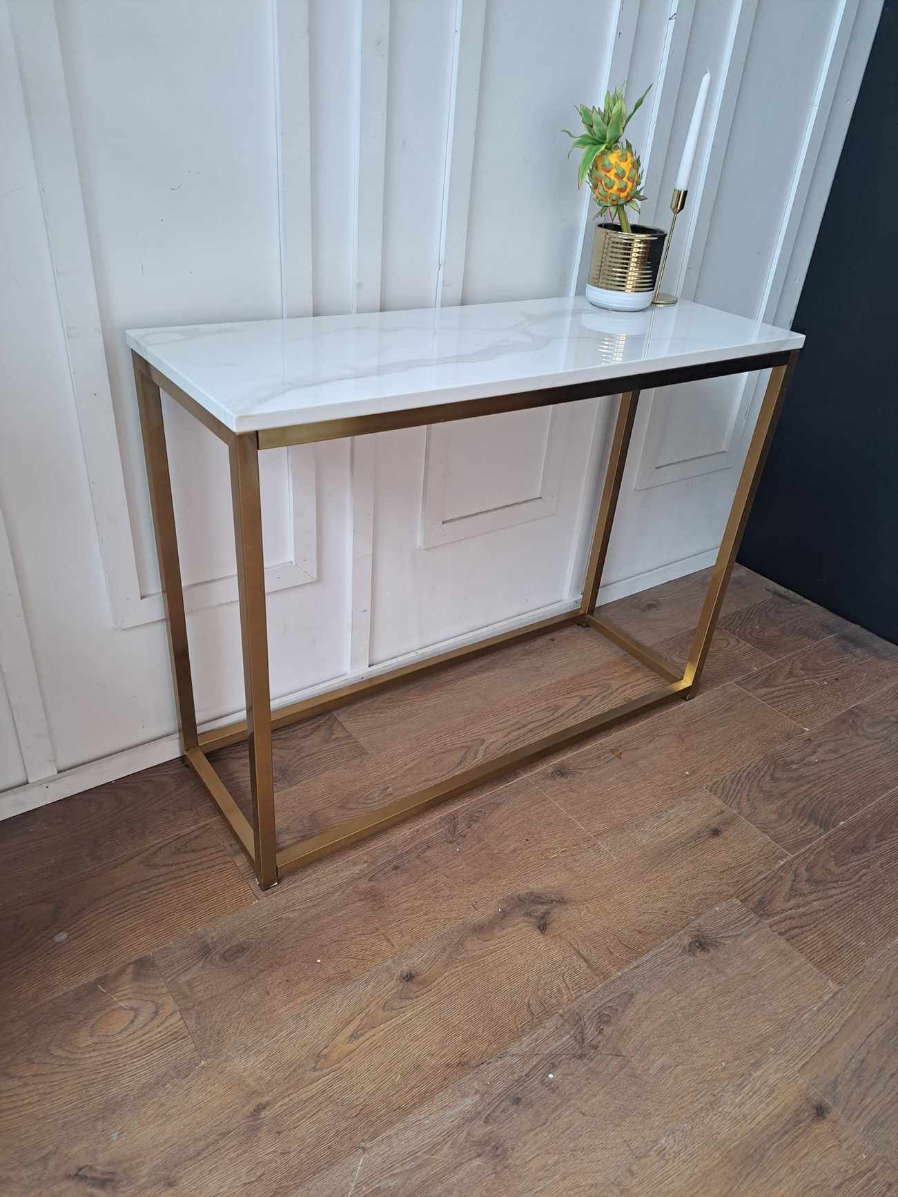 Console Table Marble effect and Gold