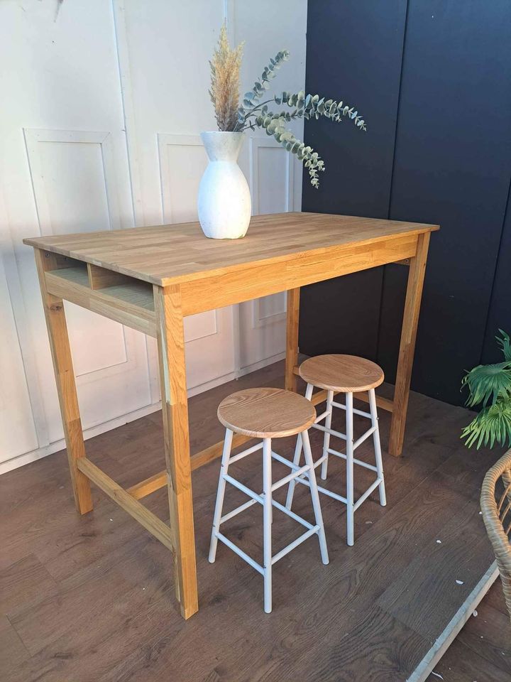 Oak High Bar Table ¦ Kitchen Breakfast Island