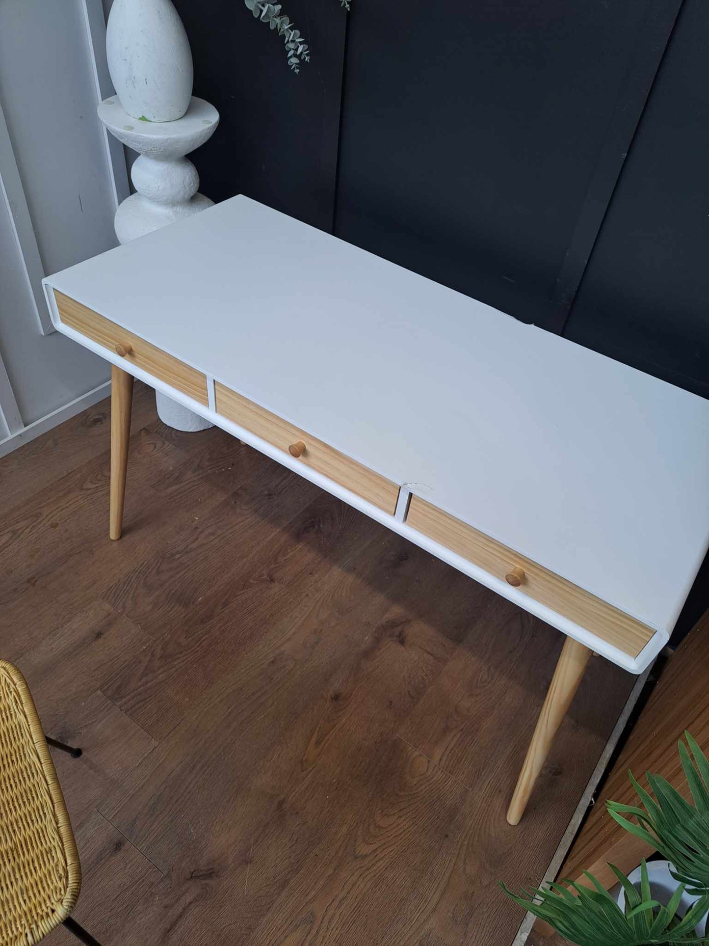 Desk White and Wood Wide / La Redoute Jimi