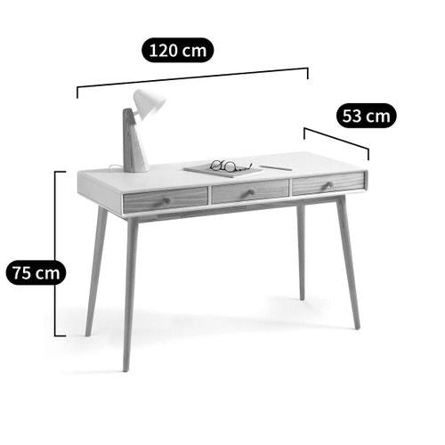 Desk White and Wood Wide / La Redoute Jimi