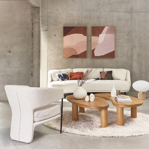 Solid Oak Coffee Table Organic shape / La Redoute Rodi