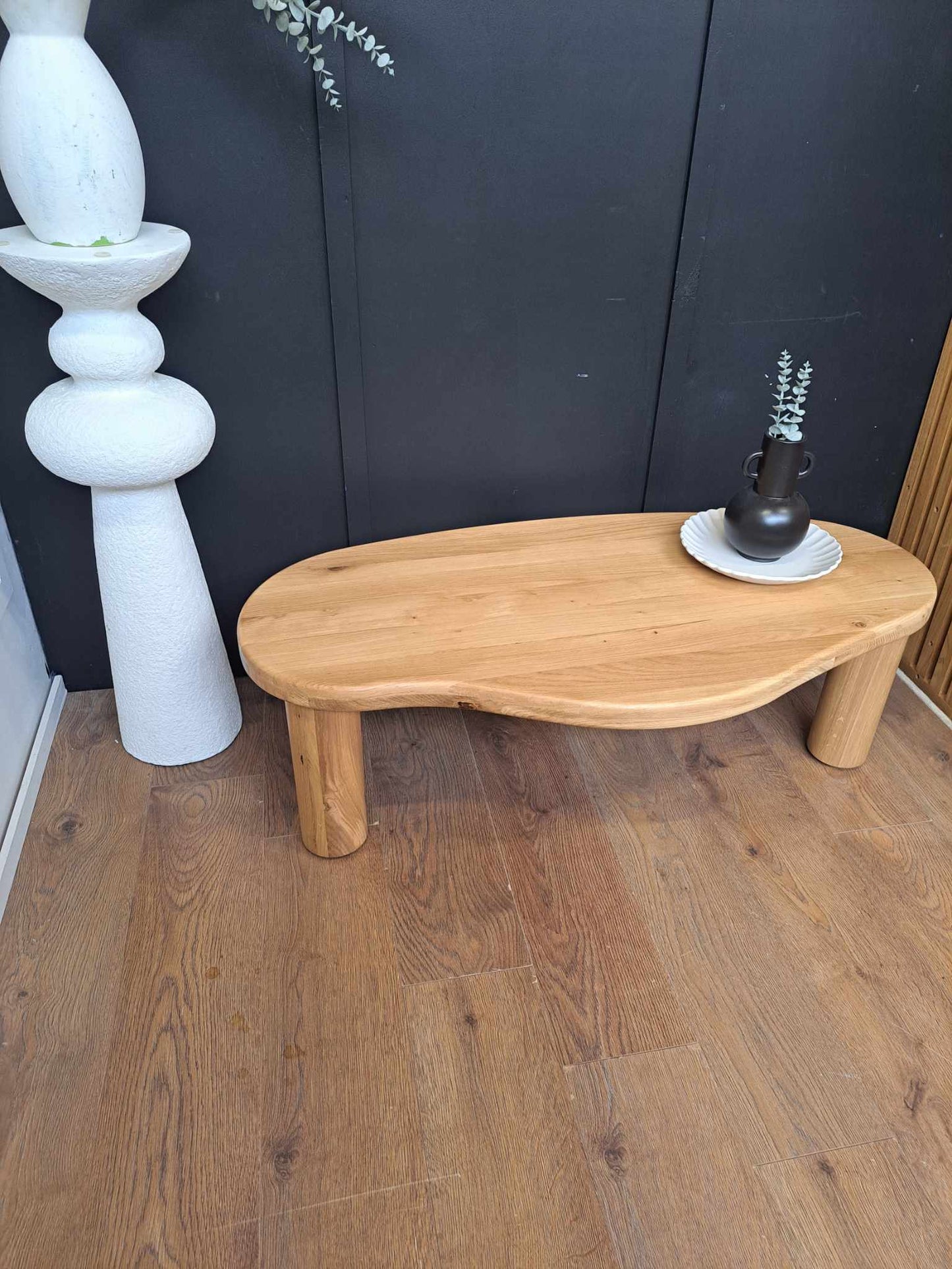 Solid Oak Coffee Table Organic shape / La Redoute Rodi