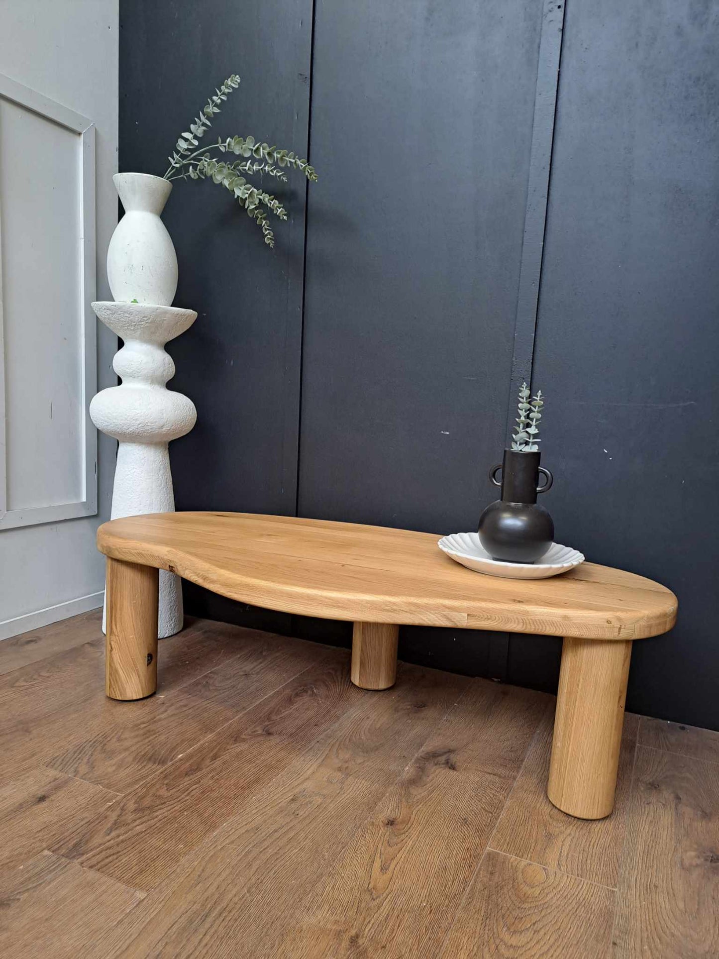 Solid Oak Coffee Table Organic shape / La Redoute Rodi