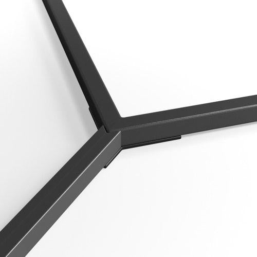 Black Metal Dining Table / Industrial Style 6-8 Seats