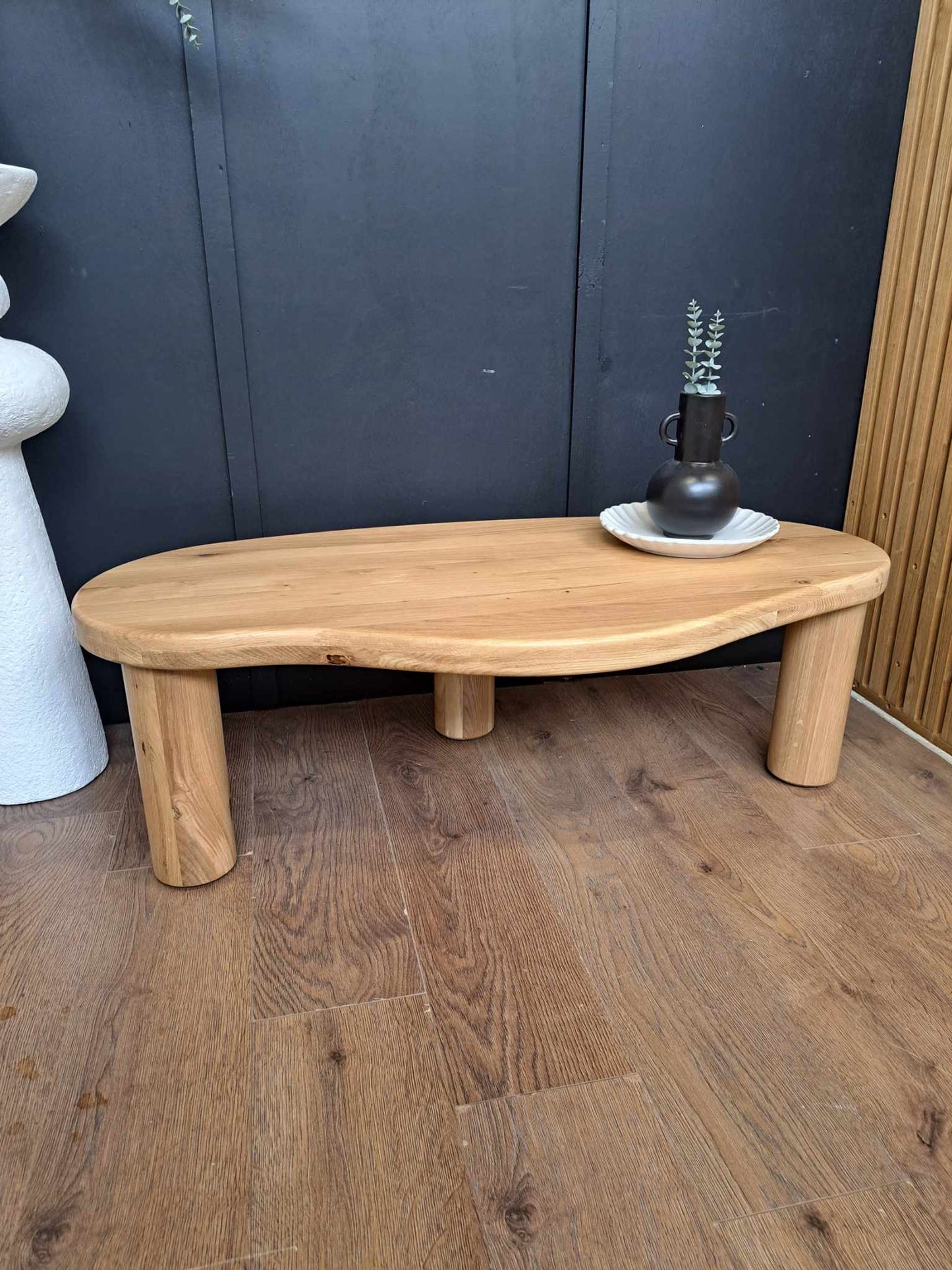 Solid Oak Coffee Table Organic shape / La Redoute Rodi