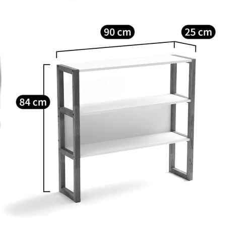 White and Oak console table / Shelving Unit