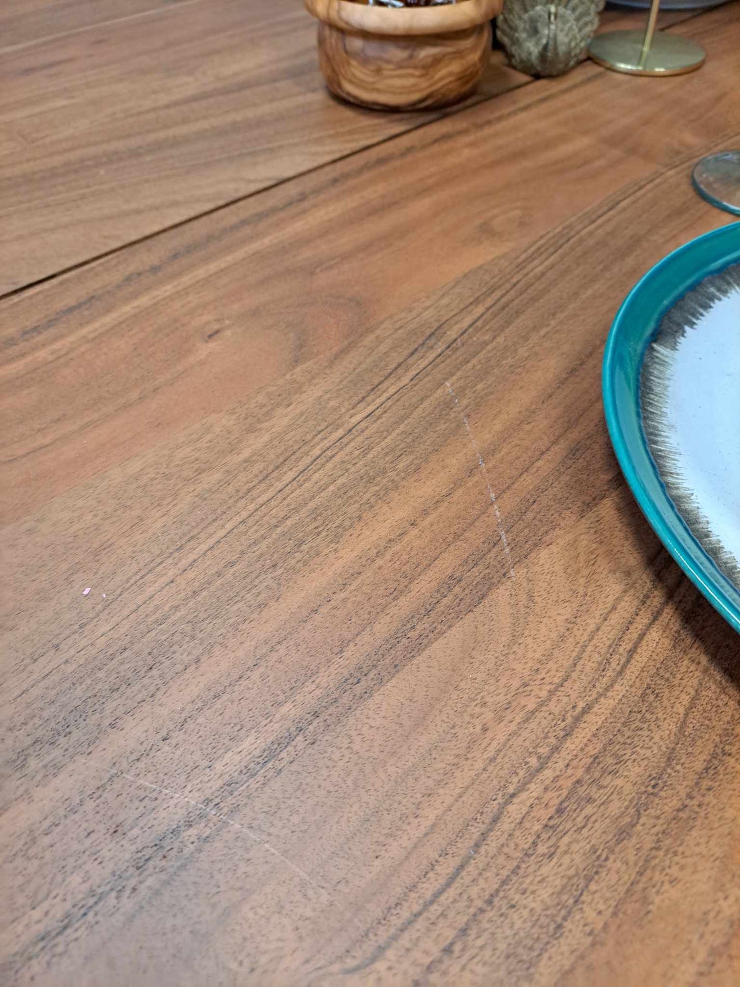 Dining Set- Solid Wood and Black Metal Dining Table and Bench Set