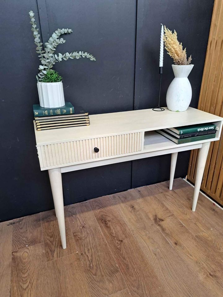 Console Table Solid Wood Cream / Limewash