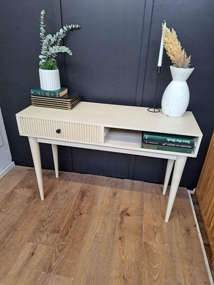 Console Table Solid Wood Cream / Limewash