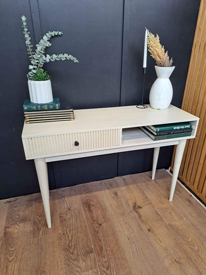 Console Table Solid Wood Cream / Limewash