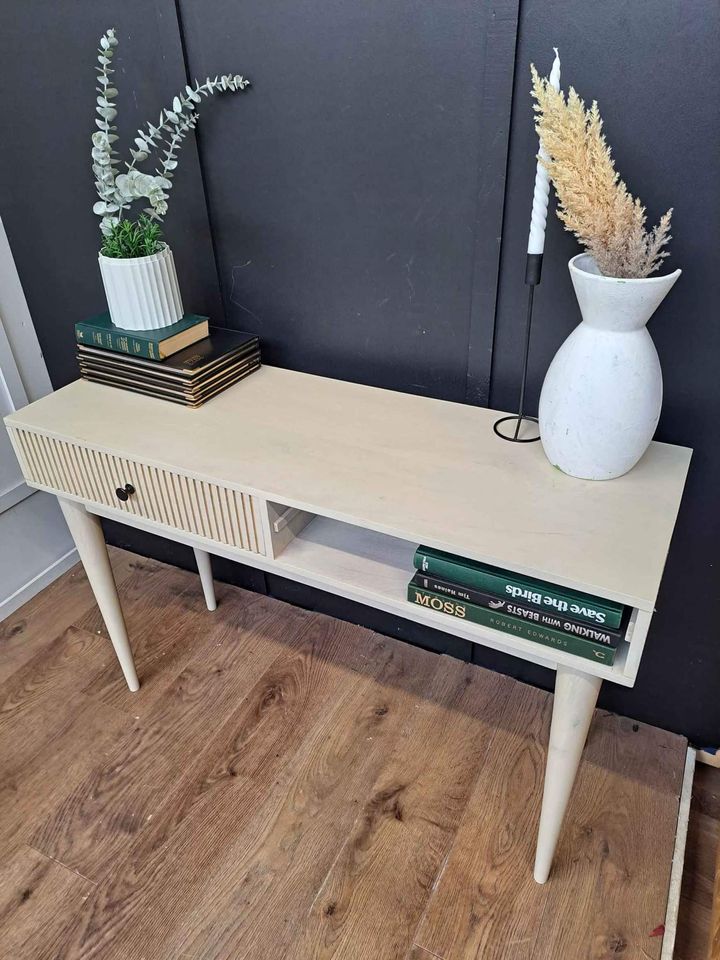 Console Table Solid Wood Cream / Limewash
