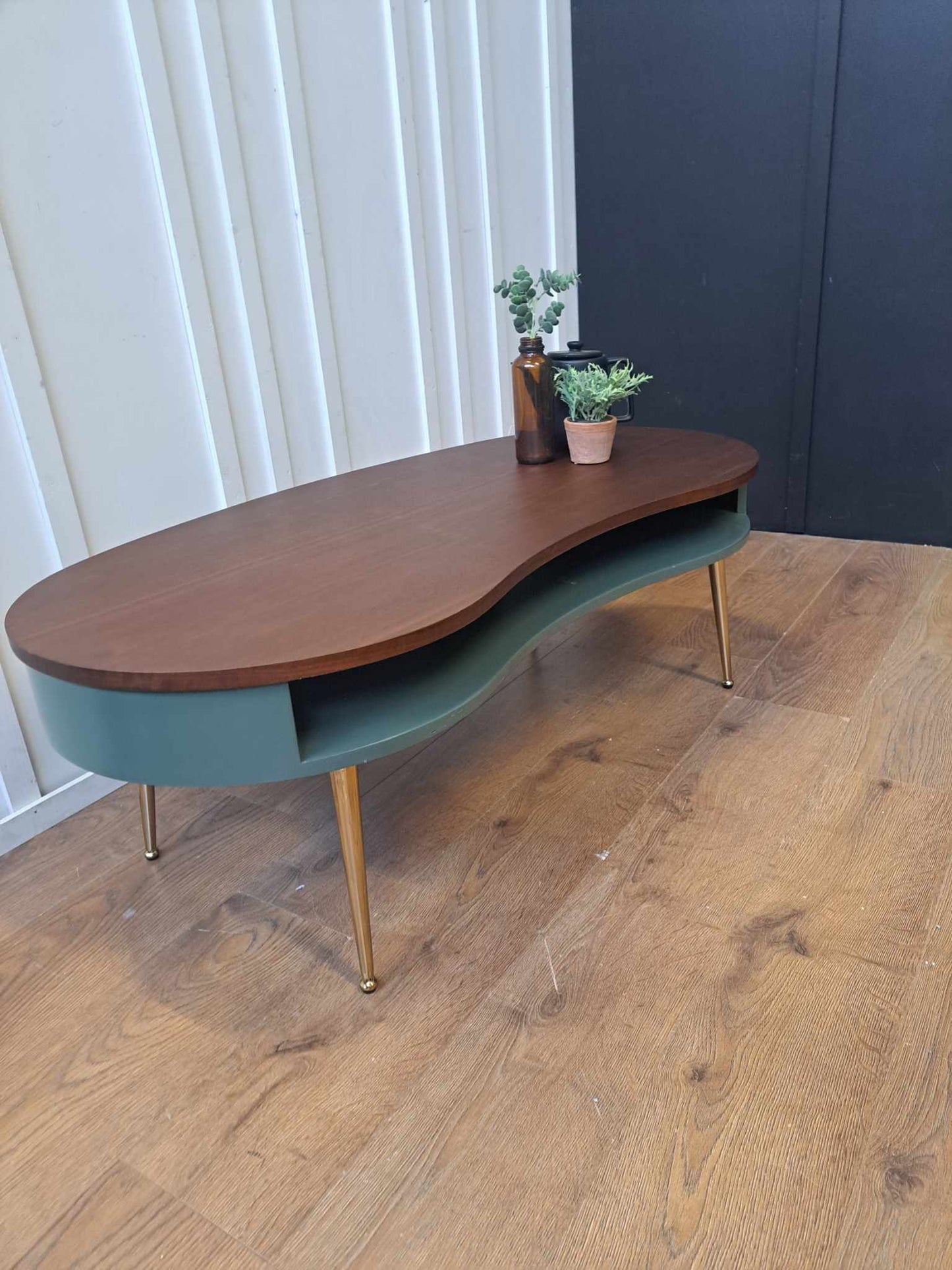 Green Walnut and Gold Coffee Table / La Redoute Topim