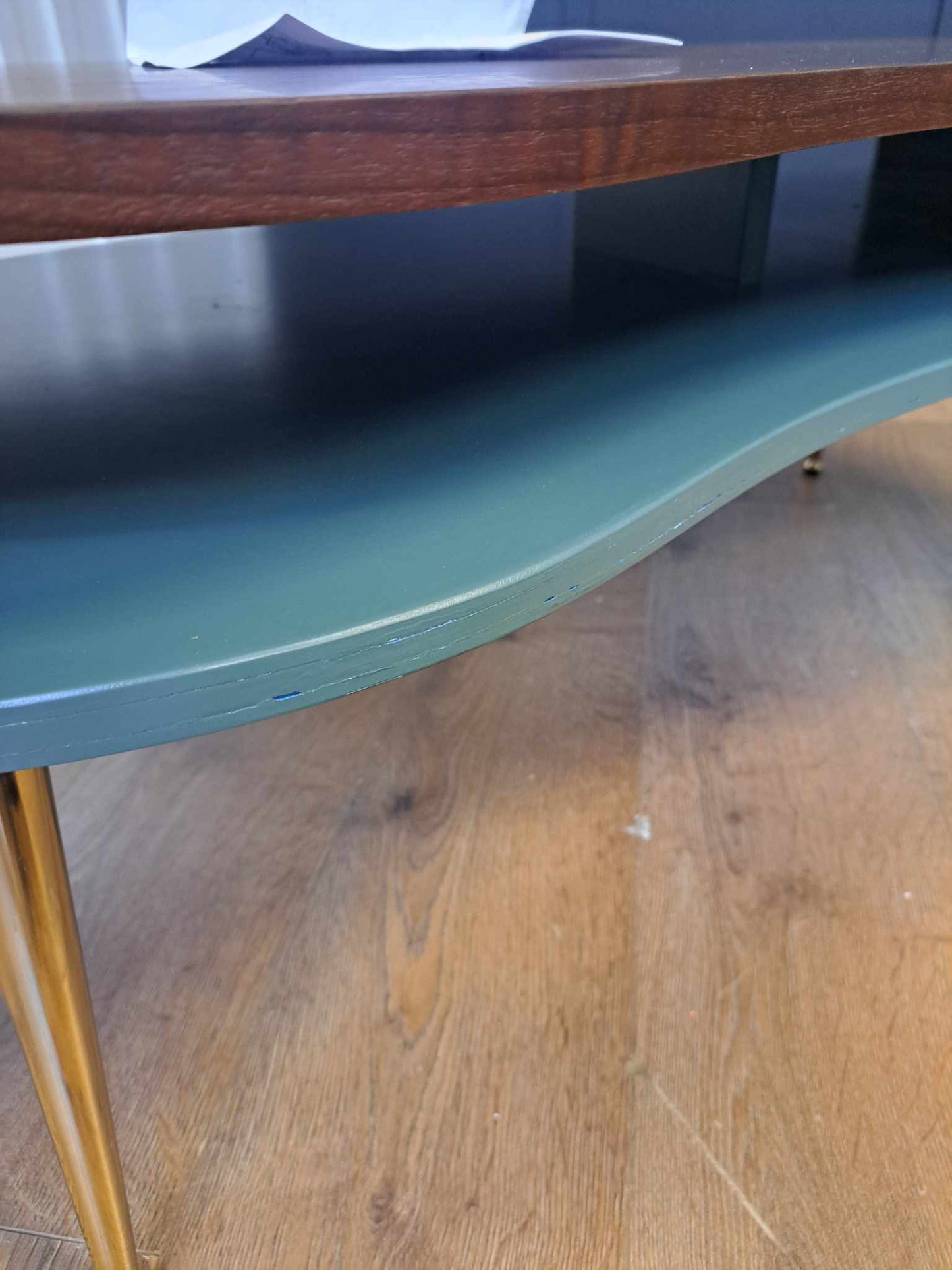 Green Walnut and Gold Coffee Table / La Redoute Topim