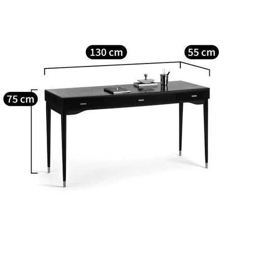 Black and Gold Large Desk with 3 Drawer / La Redoute Novani