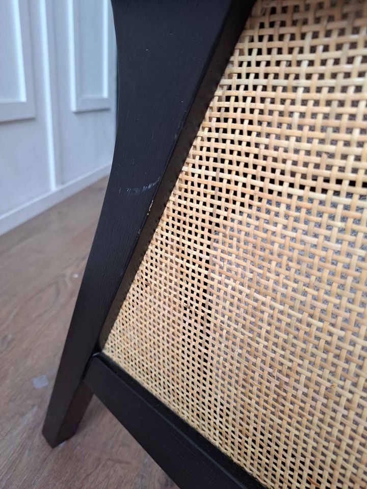 Armchair Club Accent Chair Black Rattan and Off White John Lewis Gondola