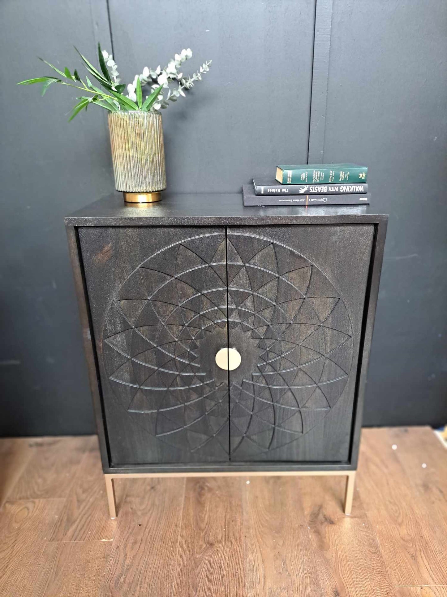 Solid Wood Carved Cabinet / John Lewis Array RRP £499