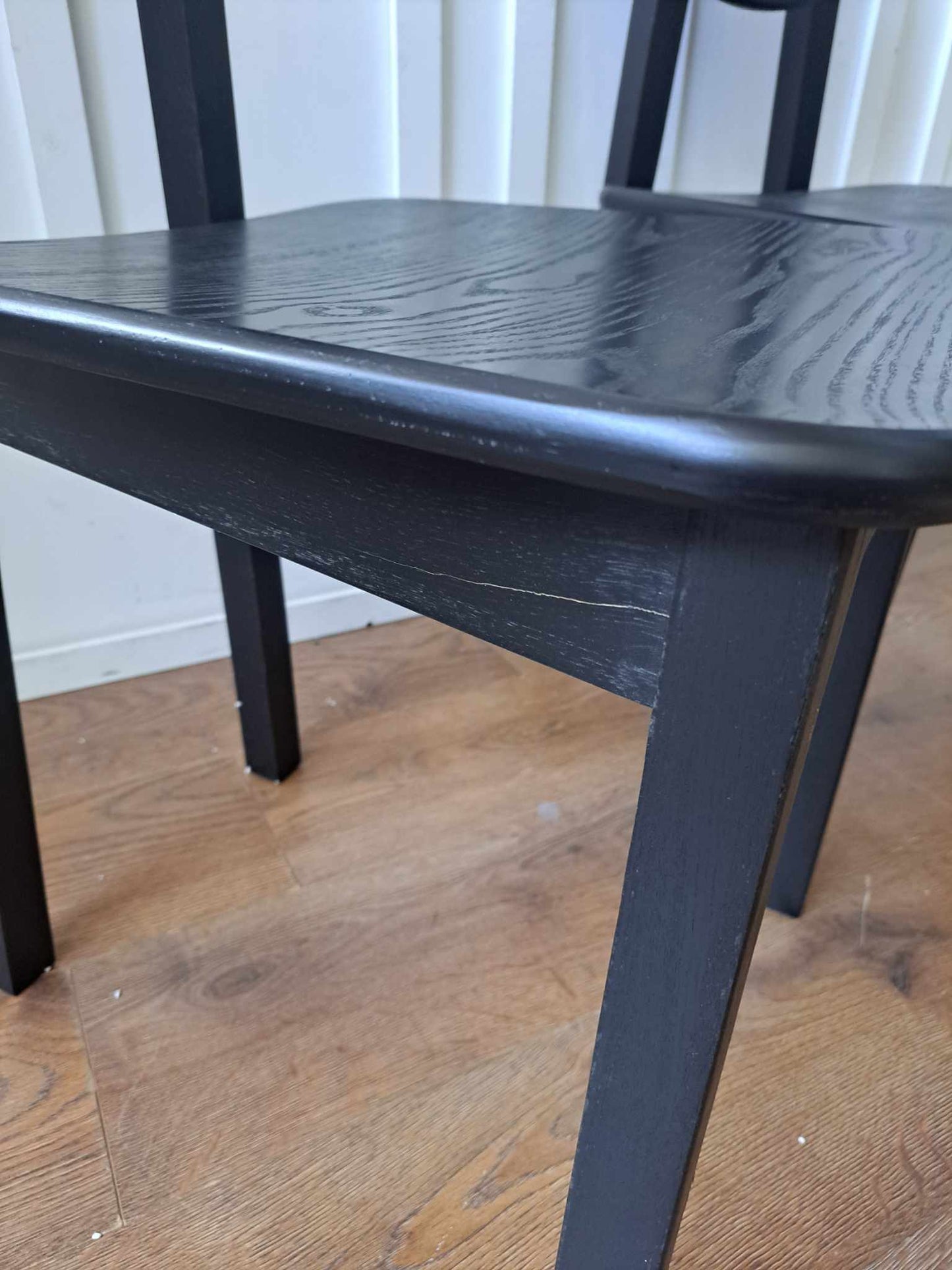 Black Wood Dining Chairs set of 2 / La Redoute Tribal RRP £375