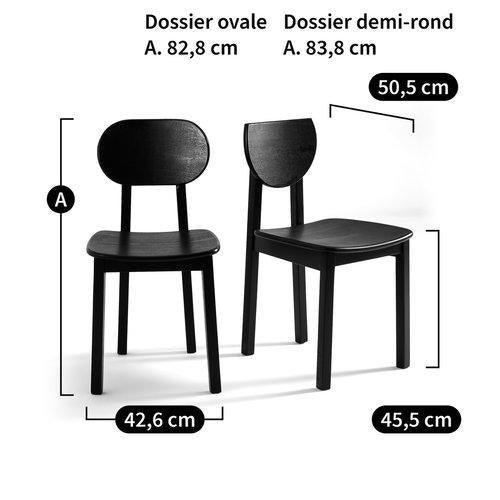 Black Wood Dining Chairs set of 2 / La Redoute Tribal RRP £375