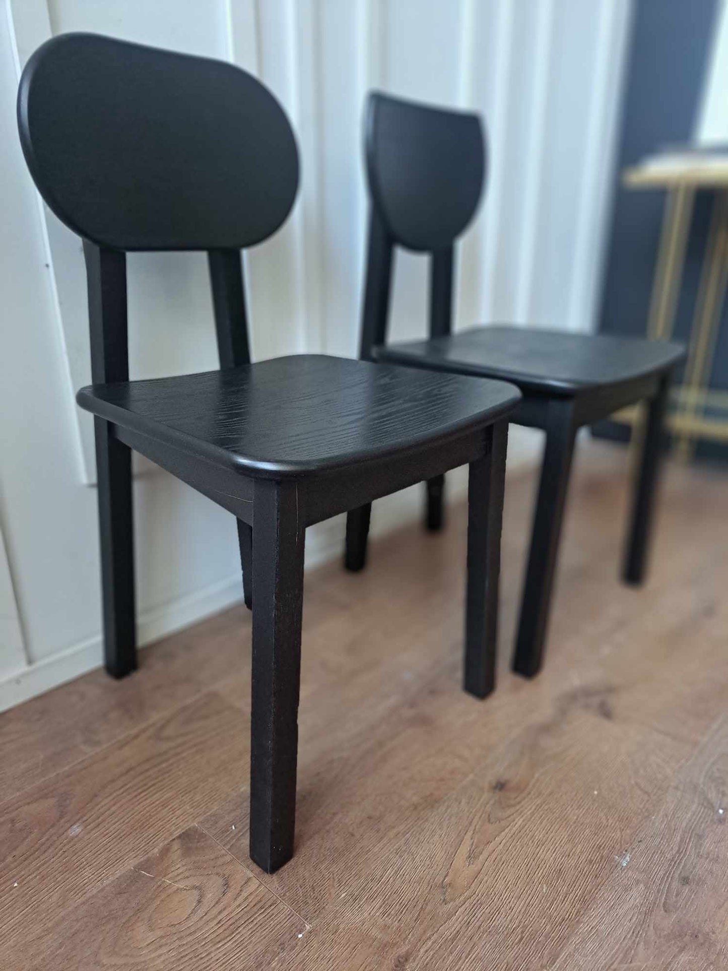Black Wood Dining Chairs set of 2 / La Redoute Tribal RRP £375