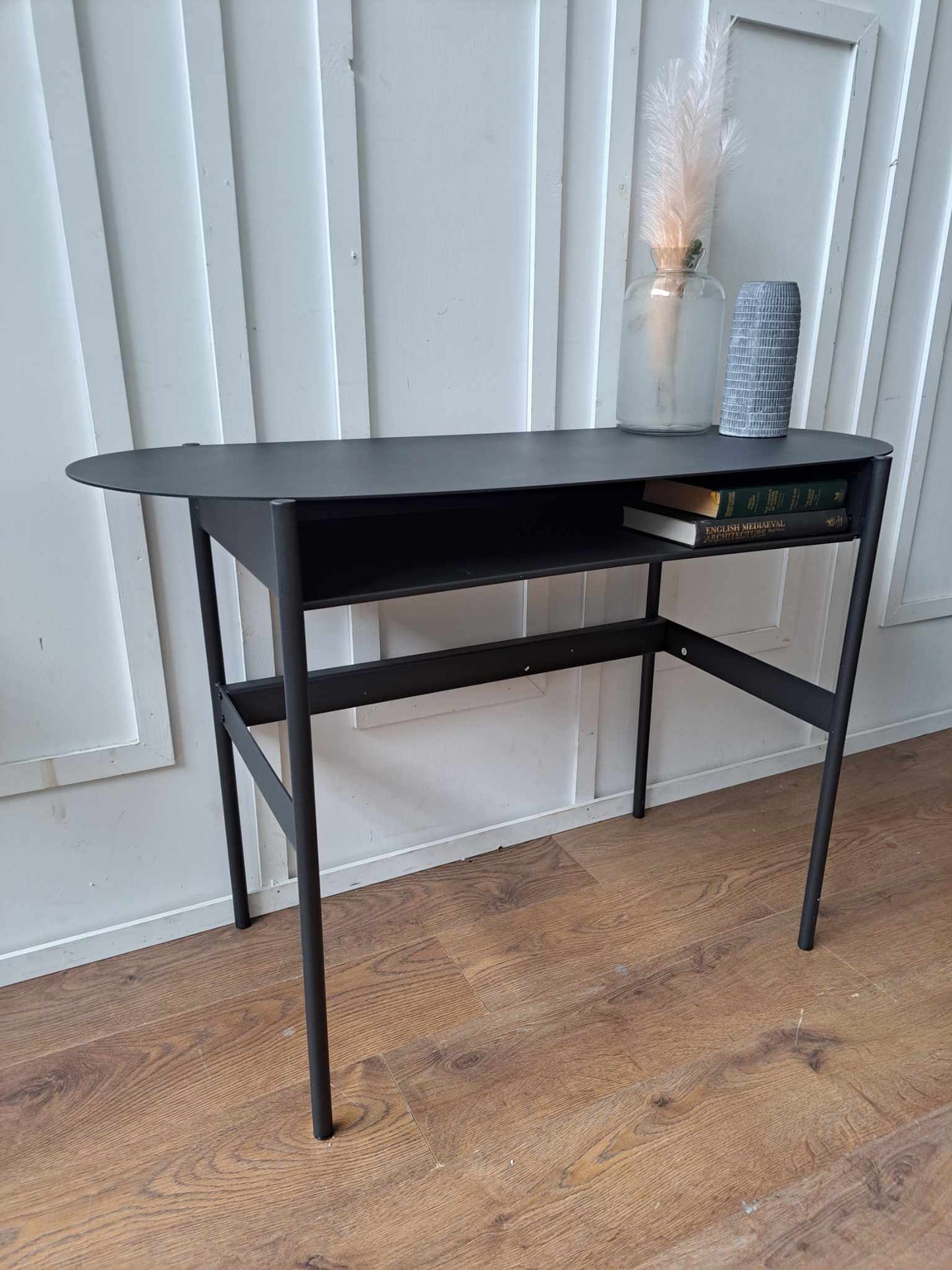 Metal Console Table Desk with storage / La Redoute Oblone