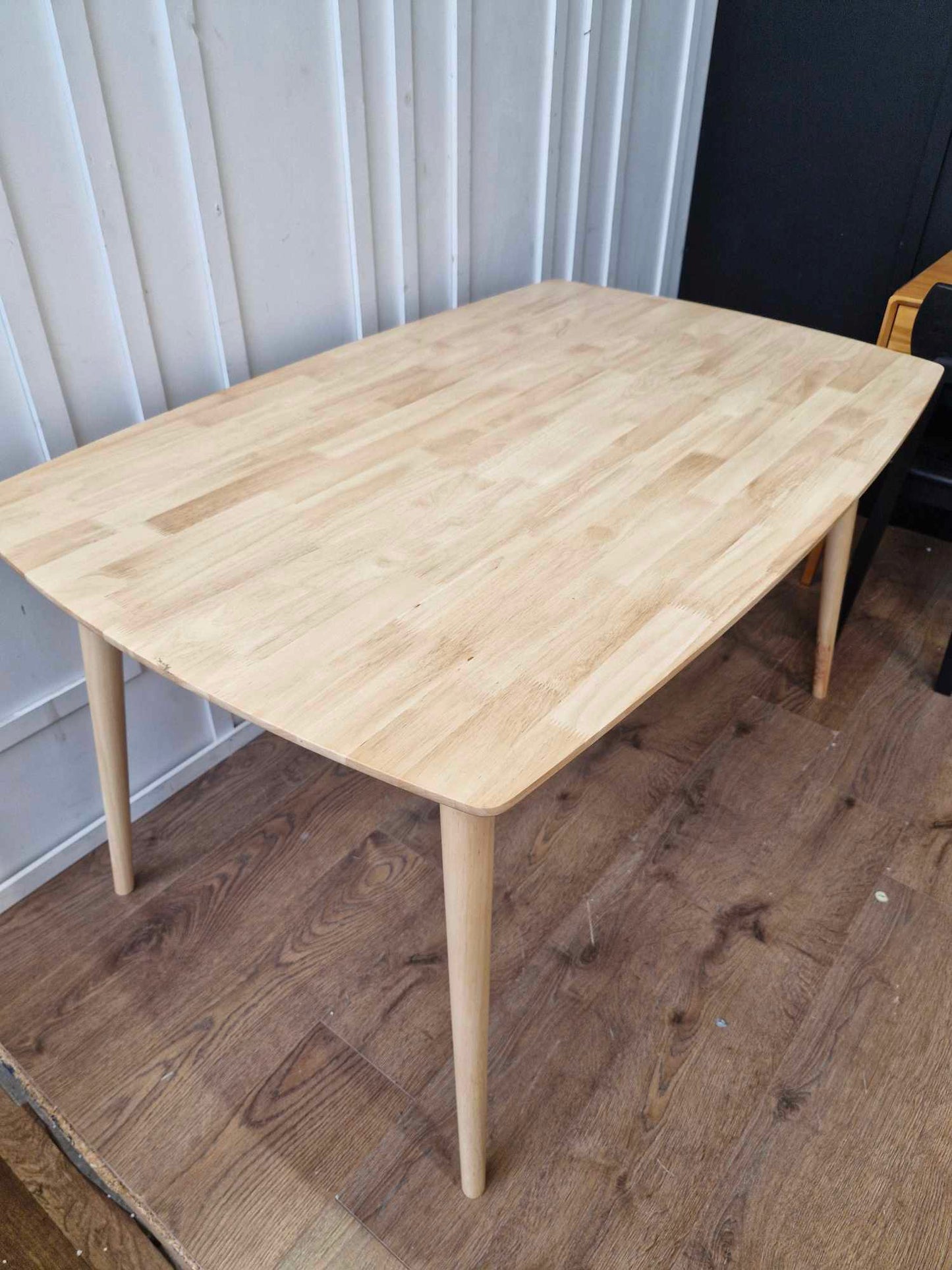 Solid Light Oak Wood Dining Table