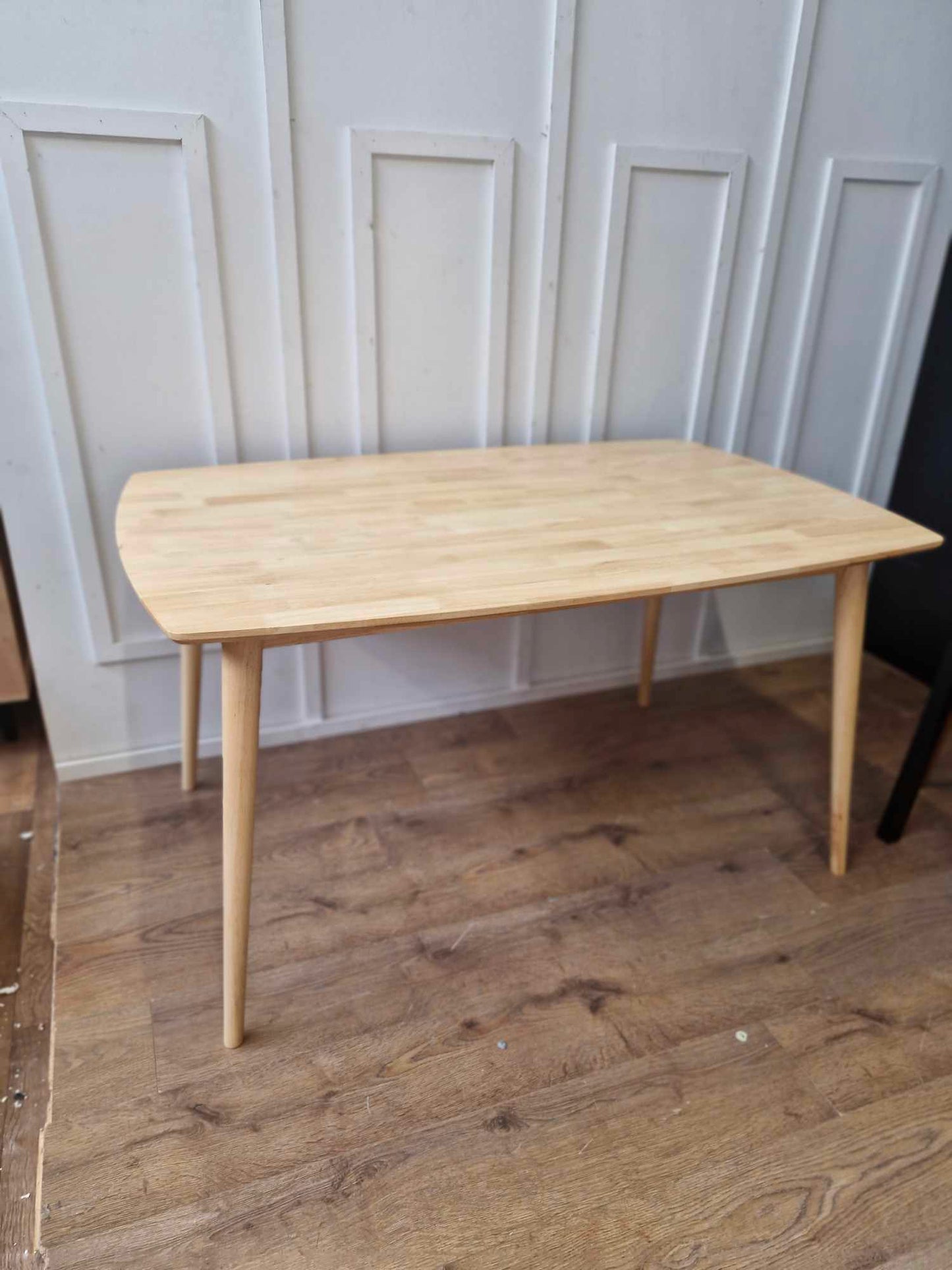 Solid Light Oak Wood Dining Table